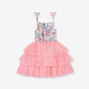 Posh Peanut Christine Smocked Tulle Pink Dress